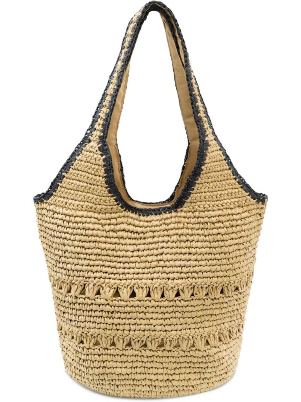 Straw Hobo Bag for Women Summer Beach Tote Purse with Zipper